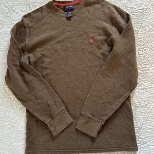 Polo Ralph Lauren Men’s Long Sleeve Thermal Logo Shirt Size Medium Dark Green